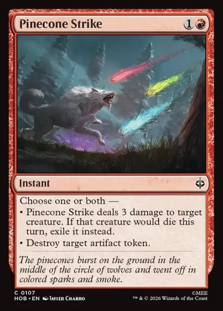 Pinecone Strike, The Hobbit — Magic: The Gathering card