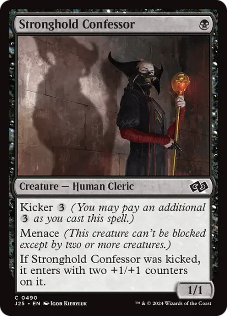 Stronghold Confessor, Foundations Jumpstart — Magic: The Gathering card
