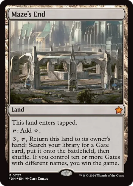 Maze's End, Foundations, foil — Magic: The Gathering card