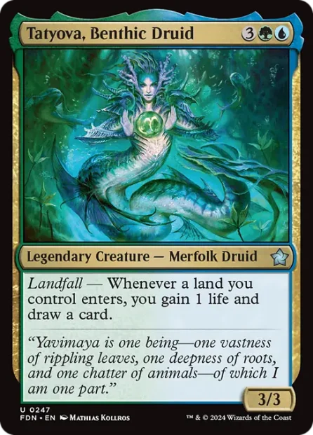 Tatyova, Benthic Druid, Foundations — Magic: The Gathering card