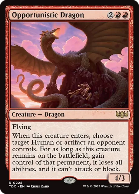 Opportunistic Dragon, Tarkir: Dragonstorm Commander — Magic: The Gathering card
