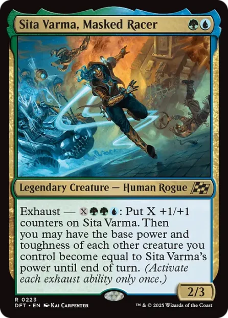 Sita Varma, Masked Racer, Aetherdrift — Magic: The Gathering card