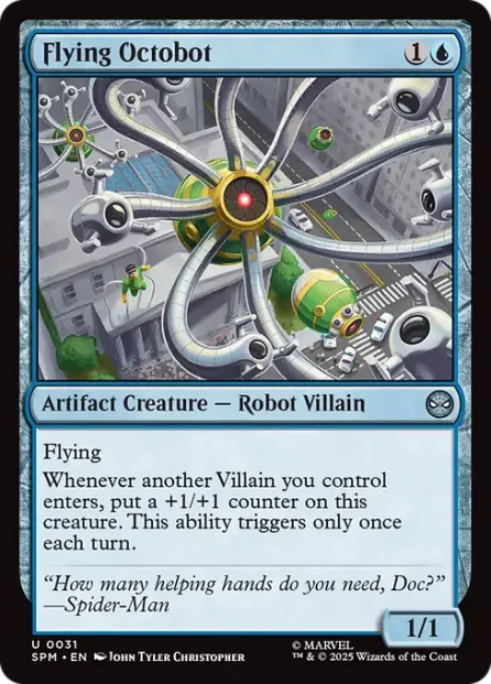 Flying Octobot, Marvel's Spider-Man — Magic: The Gathering card