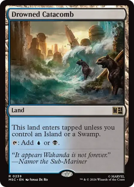Drowned Catacomb, Marvel Super Heroes Commander — Magic: The Gathering card