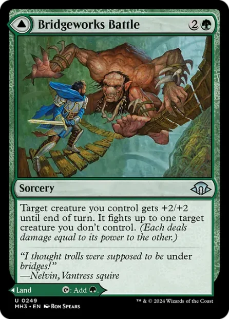 Bridgeworks Battle // Tanglespan Bridgeworks, Modern Horizons 3 — Magic: The Gathering card
