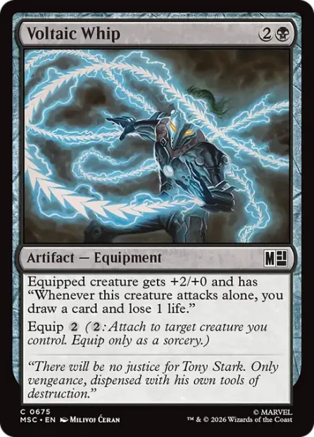 Voltaic Whip, Marvel Super Heroes Commander — Magic: The Gathering card