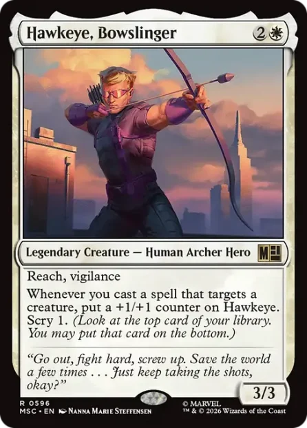 Hawkeye, Bowslinger, Marvel Super Heroes Commander — Magic: The Gathering card