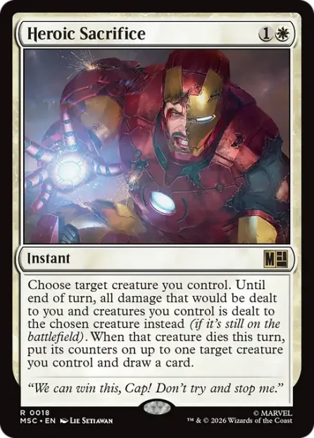 Heroic Sacrifice, Marvel Super Heroes Commander — Magic: The Gathering card