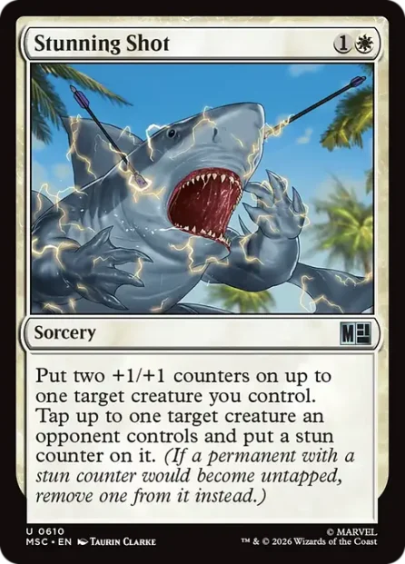 Stunning Shot, Marvel Super Heroes Commander — Magic: The Gathering card
