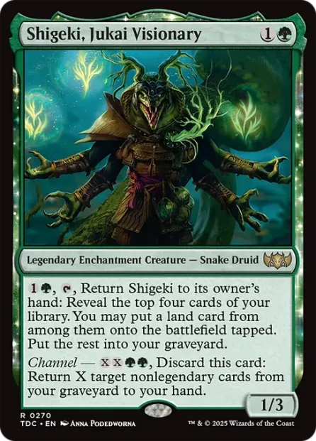 Shigeki, Jukai Visionary, Tarkir: Dragonstorm Commander — Magic: The Gathering card