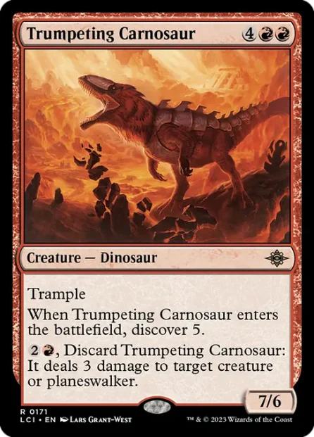 Trumpeting Carnosaur, The Lost Caverns of Ixalan — Magic: The Gathering card