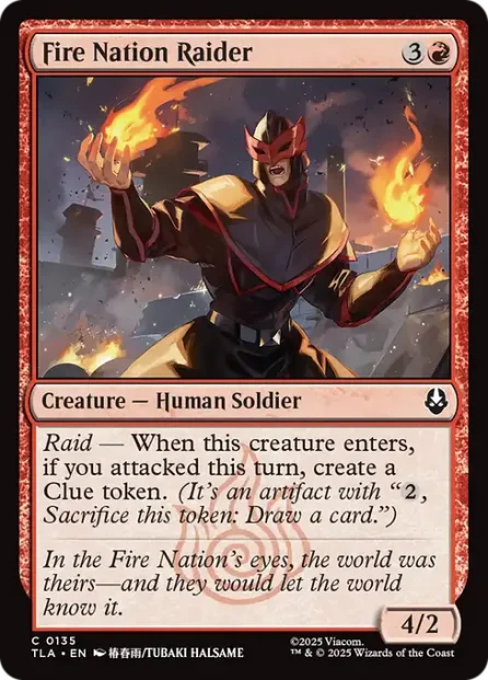 Fire Nation Raider, Avatar: The Last Airbender — Magic: The Gathering card