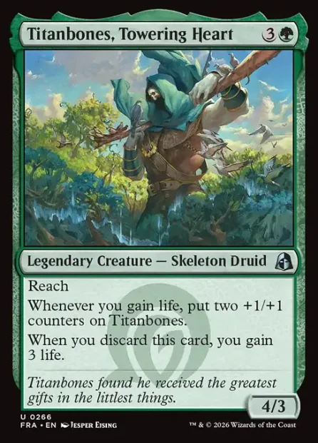 Titanbones, Towering Heart, Reality Fracture — Magic: The Gathering card