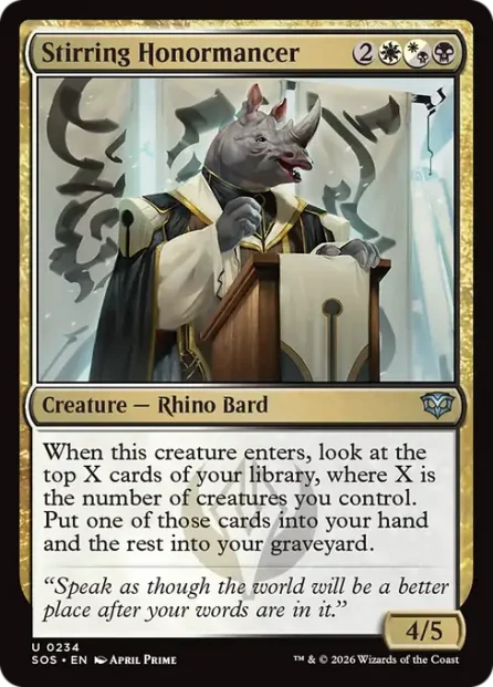 Stirring Honormancer, Secrets of Strixhaven — Magic: The Gathering card