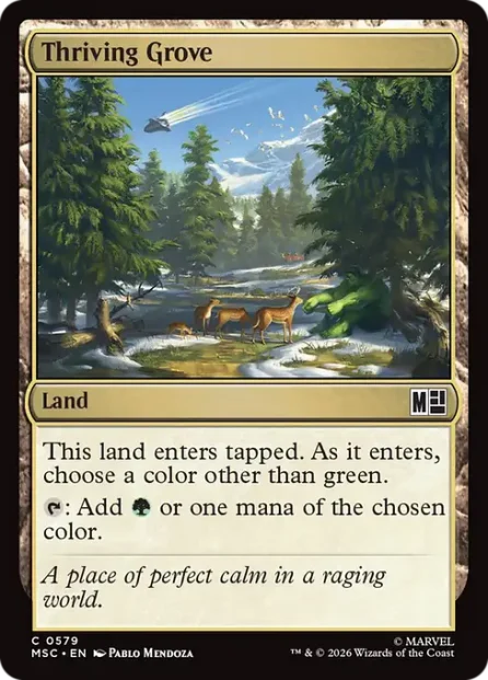 Thriving Grove, Marvel Super Heroes Commander — Magic: The Gathering card