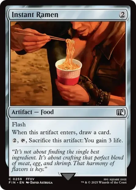 Instant Ramen, Final Fantasy — Magic: The Gathering card