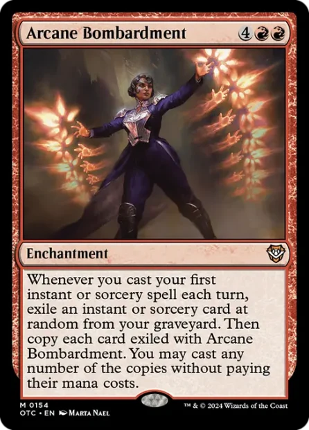 Arcane Bombardment, Outlaws of Thunder Junction Commander — Magic: The Gathering card