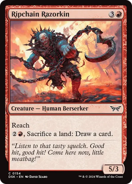 Ripchain Razorkin, Duskmourn: House of Horror — Magic: The Gathering card