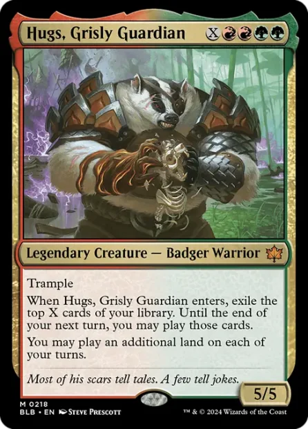 Hugs, Grisly Guardian, Bloomburrow — Magic: The Gathering card