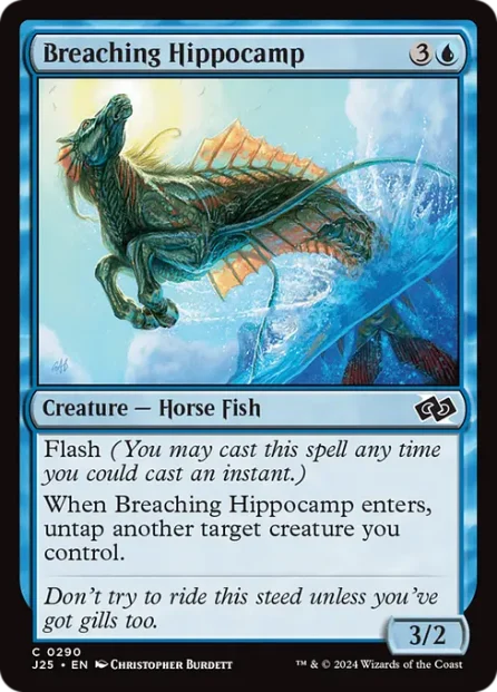 Breaching Hippocamp, Foundations Jumpstart — Magic: The Gathering card