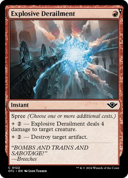 Explosive Derailment, Outlaws of Thunder Junction — Magic: The Gathering card