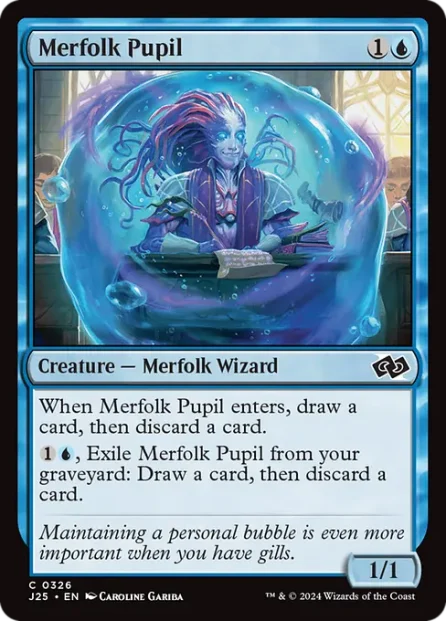 Merfolk Pupil, Foundations Jumpstart — Magic: The Gathering card