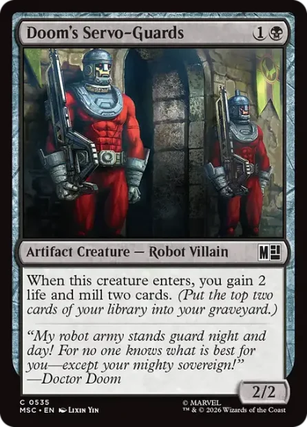 Doom's Servo-Guards, Marvel Super Heroes Commander — Magic: The Gathering card