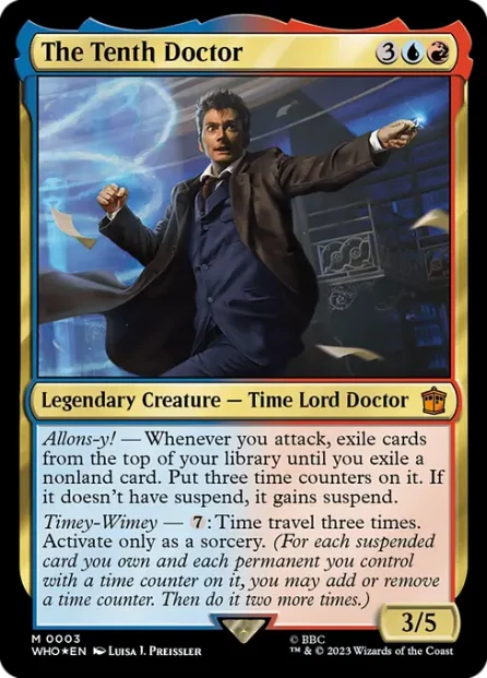 The Tenth Doctor, Doctor Who, foil — Magic: The Gathering card