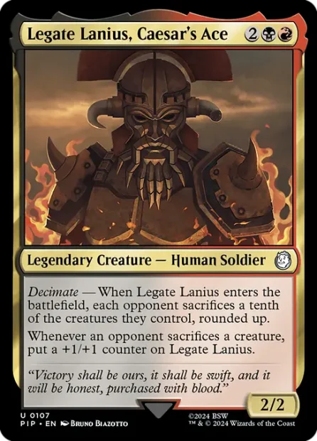 Legate Lanius, Caesar's Ace, Fallout — Magic: The Gathering card