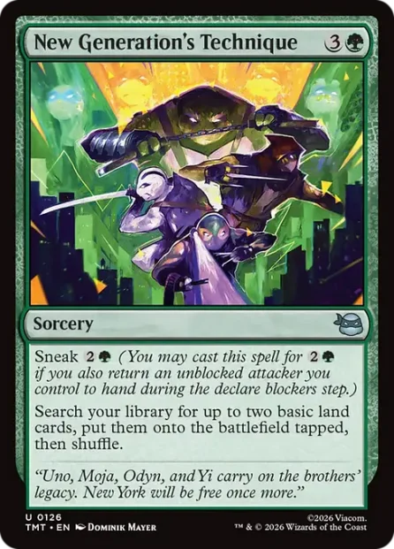 New Generation's Technique, Teenage Mutant Ninja Turtles — Magic: The Gathering card