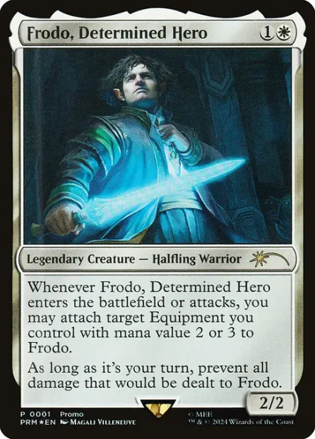 Frodo, Determined Hero, Tales of Middle-earth Deluxe Commander Kit, foil — Magic: The Gathering card