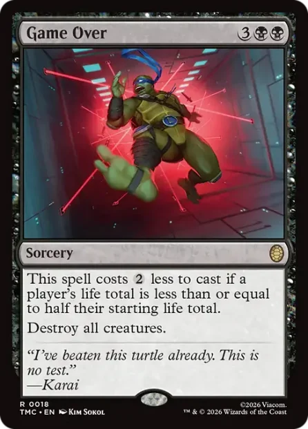 Game Over, Teenage Mutant Ninja Turtles Eternal — Magic: The Gathering card