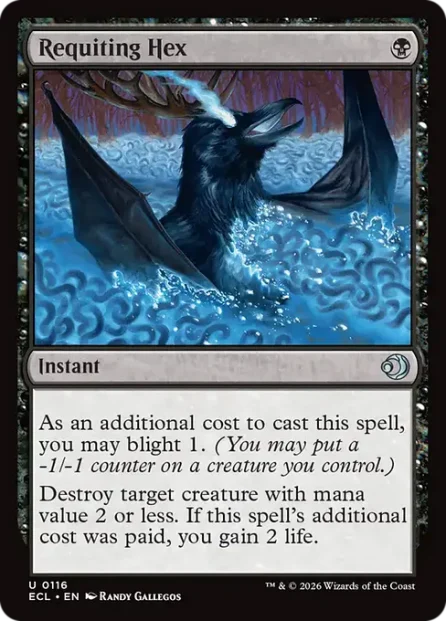 Requiting Hex, Lorwyn Eclipsed — Magic: The Gathering card