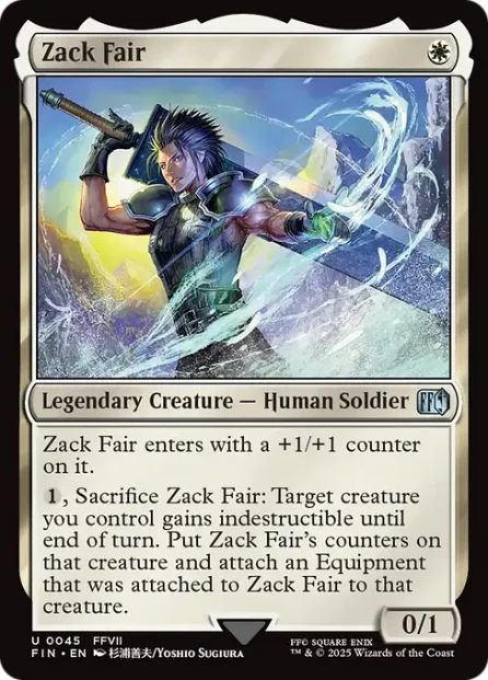 Zack Fair, Final Fantasy — Magic: The Gathering card