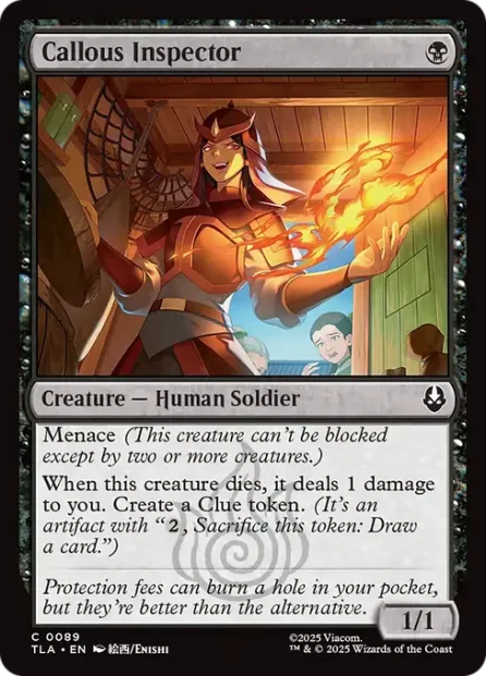 Callous Inspector, Avatar: The Last Airbender — Magic: The Gathering card