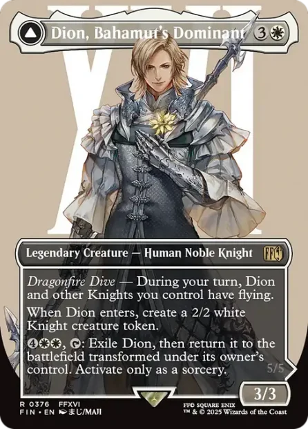 Dion, Bahamut's Dominant // Bahamut, Warden of Light, Final Fantasy — Magic: The Gathering card
