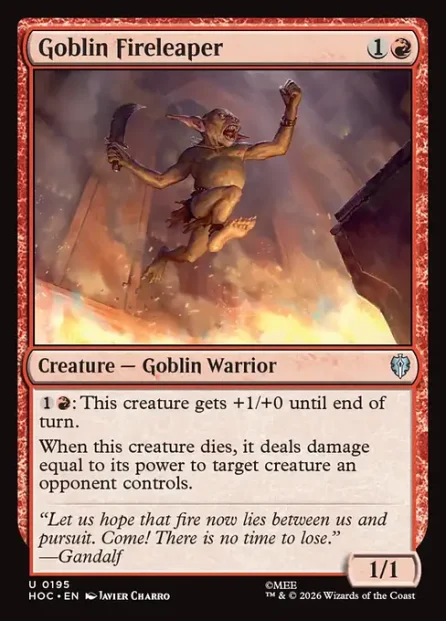 Goblin Fireleaper, The Hobbit Eternal — Magic: The Gathering card