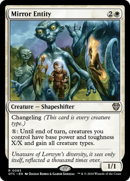 Mirror Entity, Outlaws of Thunder Junction Commander — Magic: The Gathering card