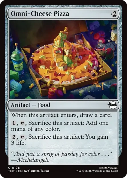Omni-Cheese Pizza, Teenage Mutant Ninja Turtles — Magic: The Gathering card