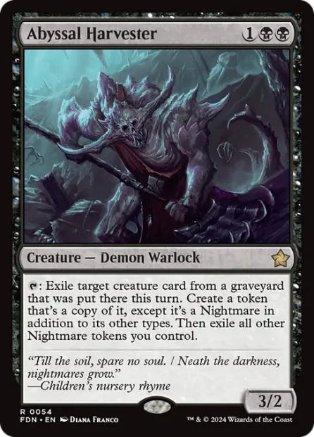 Abyssal Harvester, Foundations — Magic: The Gathering card