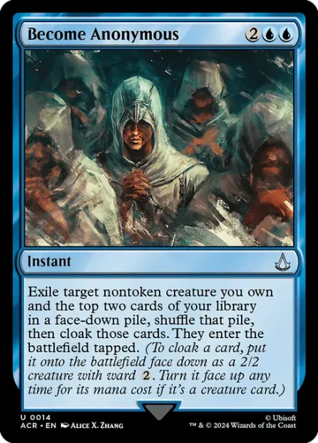 Become Anonymous, Assassin's Creed — Magic: The Gathering card