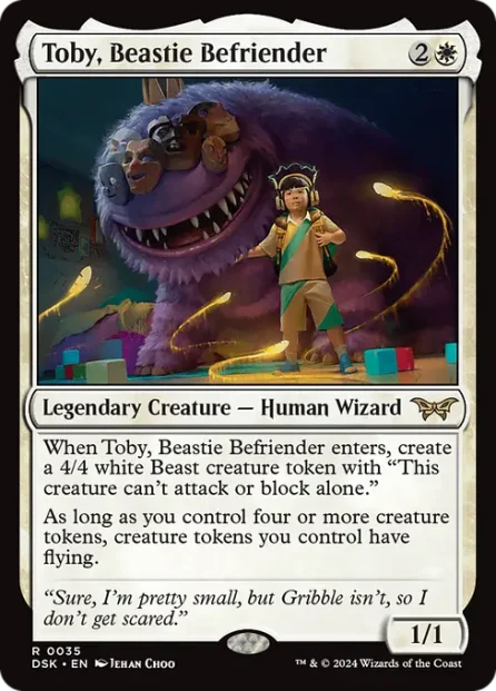 Toby, Beastie Befriender, Duskmourn: House of Horror — Magic: The Gathering card