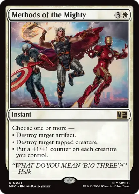 Methods of the Mighty, Marvel Super Heroes Commander — Magic: The Gathering card