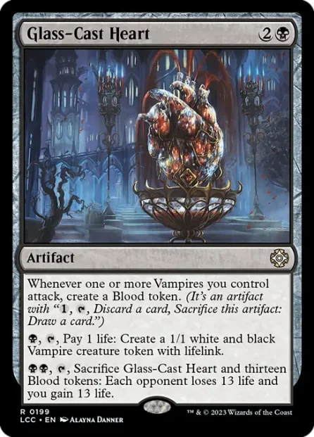 Glass-Cast Heart, The Lost Caverns of Ixalan Commander — Magic: The Gathering card