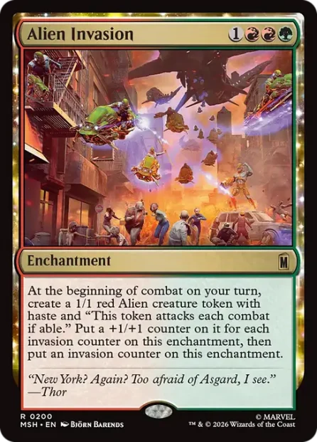 Alien Invasion, Marvel Super Heroes — Magic: The Gathering card
