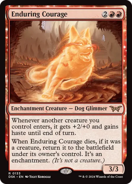 Enduring Courage, Duskmourn: House of Horror — Magic: The Gathering card