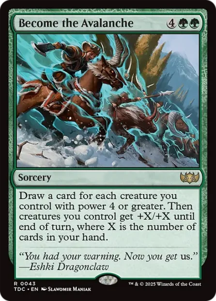 Become the Avalanche, Tarkir: Dragonstorm Commander — Magic: The Gathering card