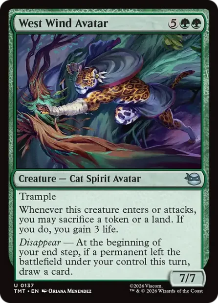 West Wind Avatar, Teenage Mutant Ninja Turtles — Magic: The Gathering card