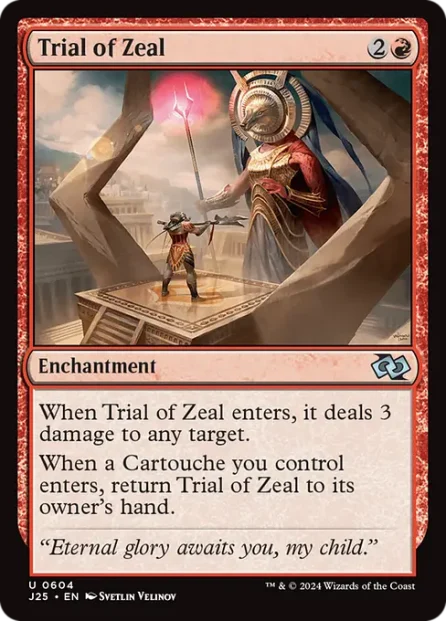 Trial of Zeal, Foundations Jumpstart — Magic: The Gathering card