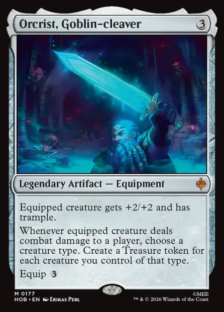 Orcrist, Goblin-cleaver, The Hobbit — Magic: The Gathering card